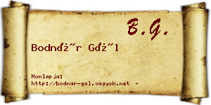 Bodnár Gál névjegykártya